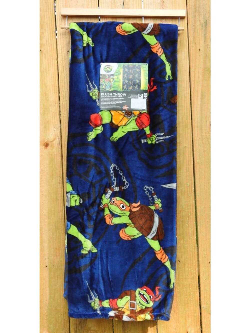 TMNT Mutant Mayhem Plush Throw Blanket 50x70 Ninja Turtles Nickelodeon New